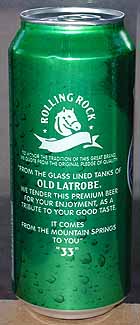 Picture of Rolling Rock Beer - Back
